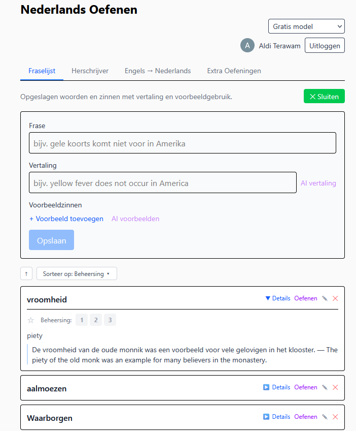 Screenshot of the Zeg Het Maar project
